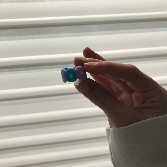 10 pack handmade pony bead rings - Picture 6 of 11